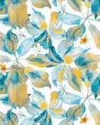 Turquoise Leaf Cotton Modal Scarf