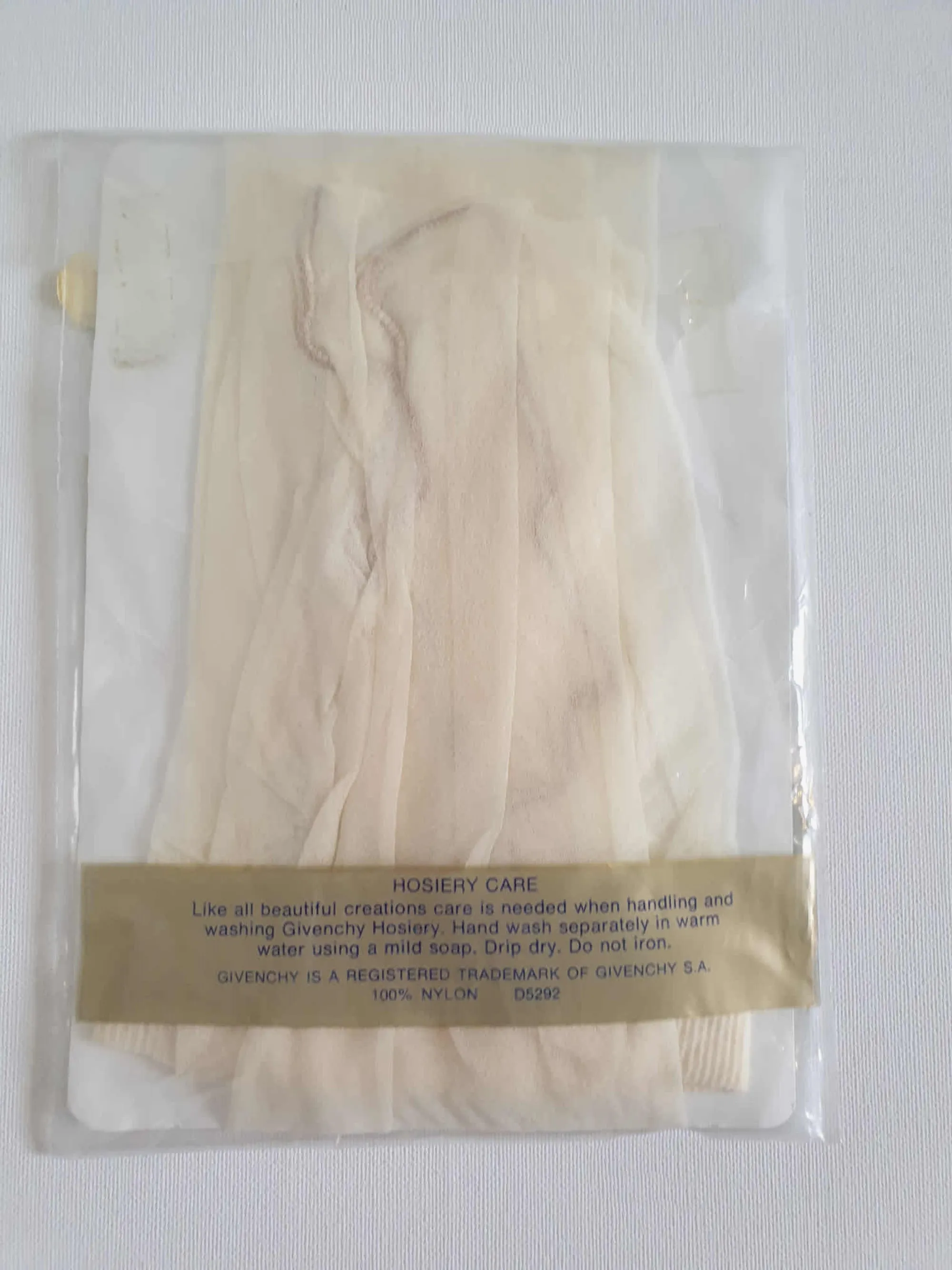 Vintage Givenchy Ivory Pantyhose - Large