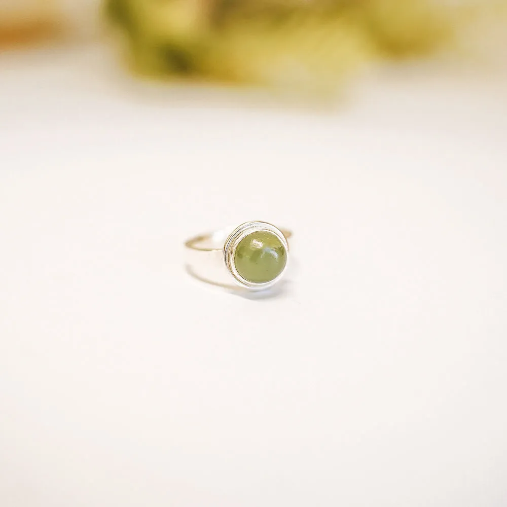 Wakatipu Greenstone Sterling Silver Ring