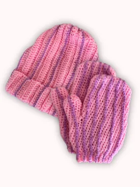 Wavy Beanie   Mittens Crochet Pattern