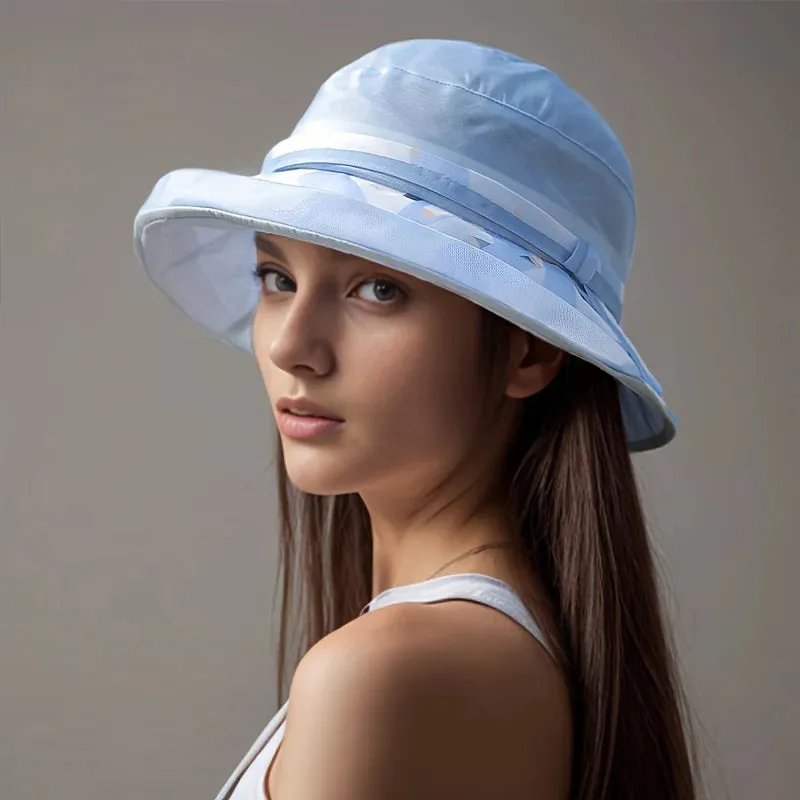 Women's Silk Summer UV Protection Sunshade Travel Sun Hat