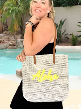 Woven Aloha Tote