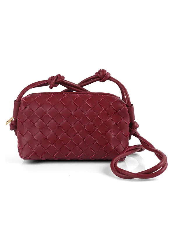 Woven Zipper Bags Crossbody Bags