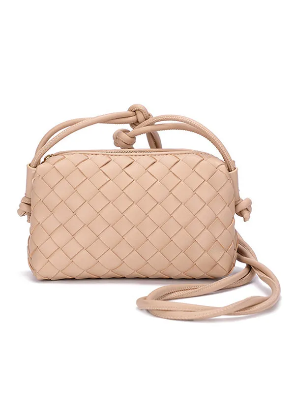 Woven Zipper Bags Crossbody Bags